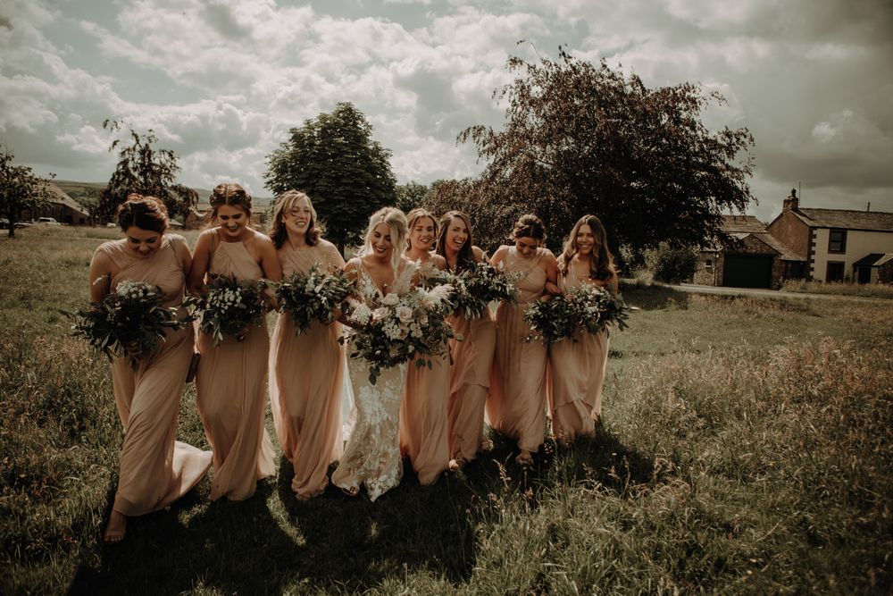 Bride and Bridesmaids cumbria wedding