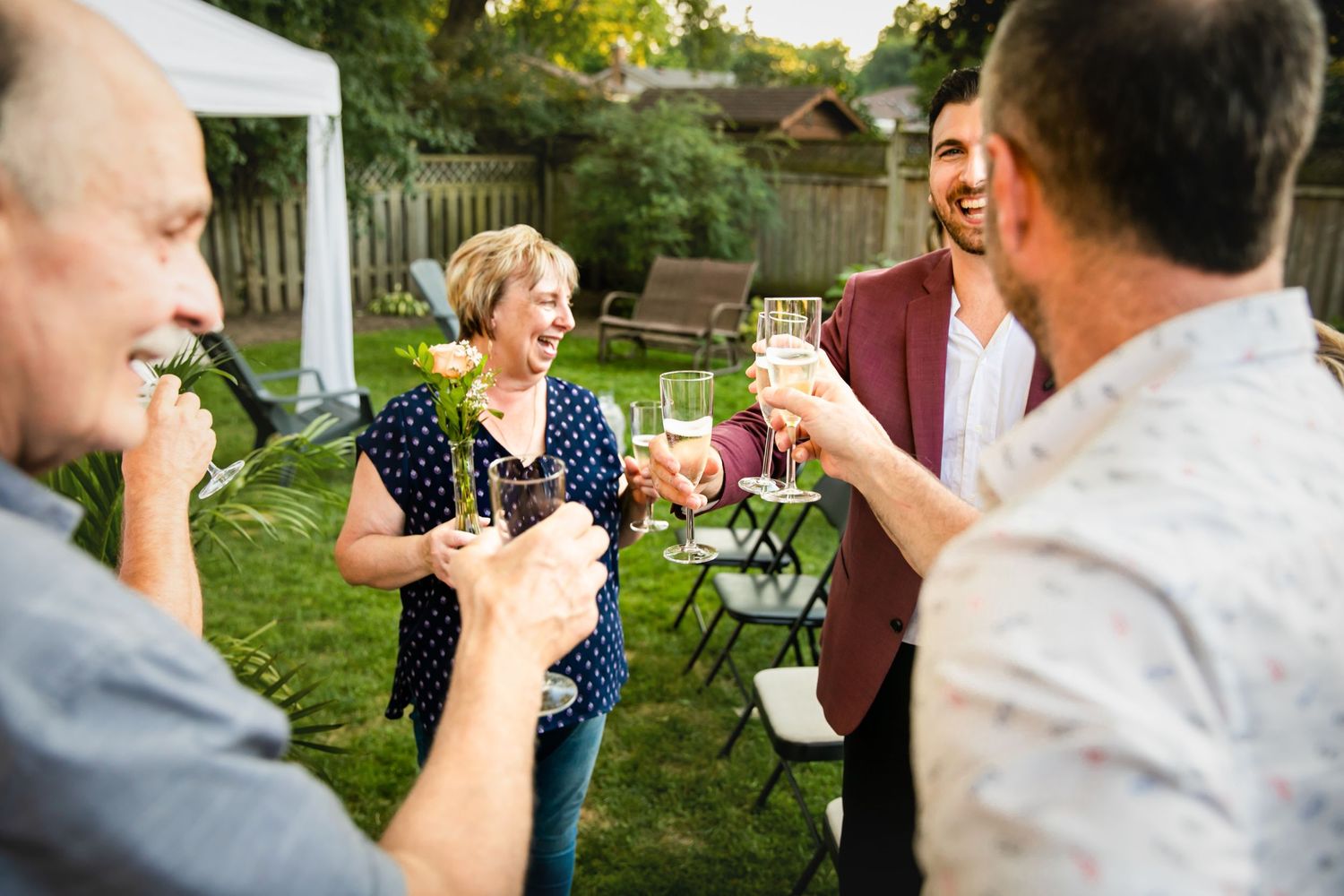 London Ontario Surprise Backyard Pop Wedding Photography by Shawn Van Daele