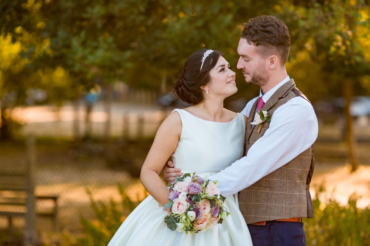 sunset wedding photos by Tash and Will Photography