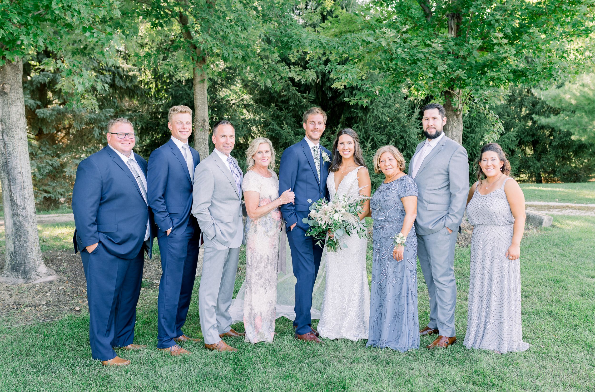 Vineyard photos with white willow events at Prairie Moon Winery wedding in Ames, Iowa