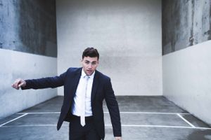Actor Christian James Suit Men's Fashion Trends Handball Court Venice Beach Interview Magazine