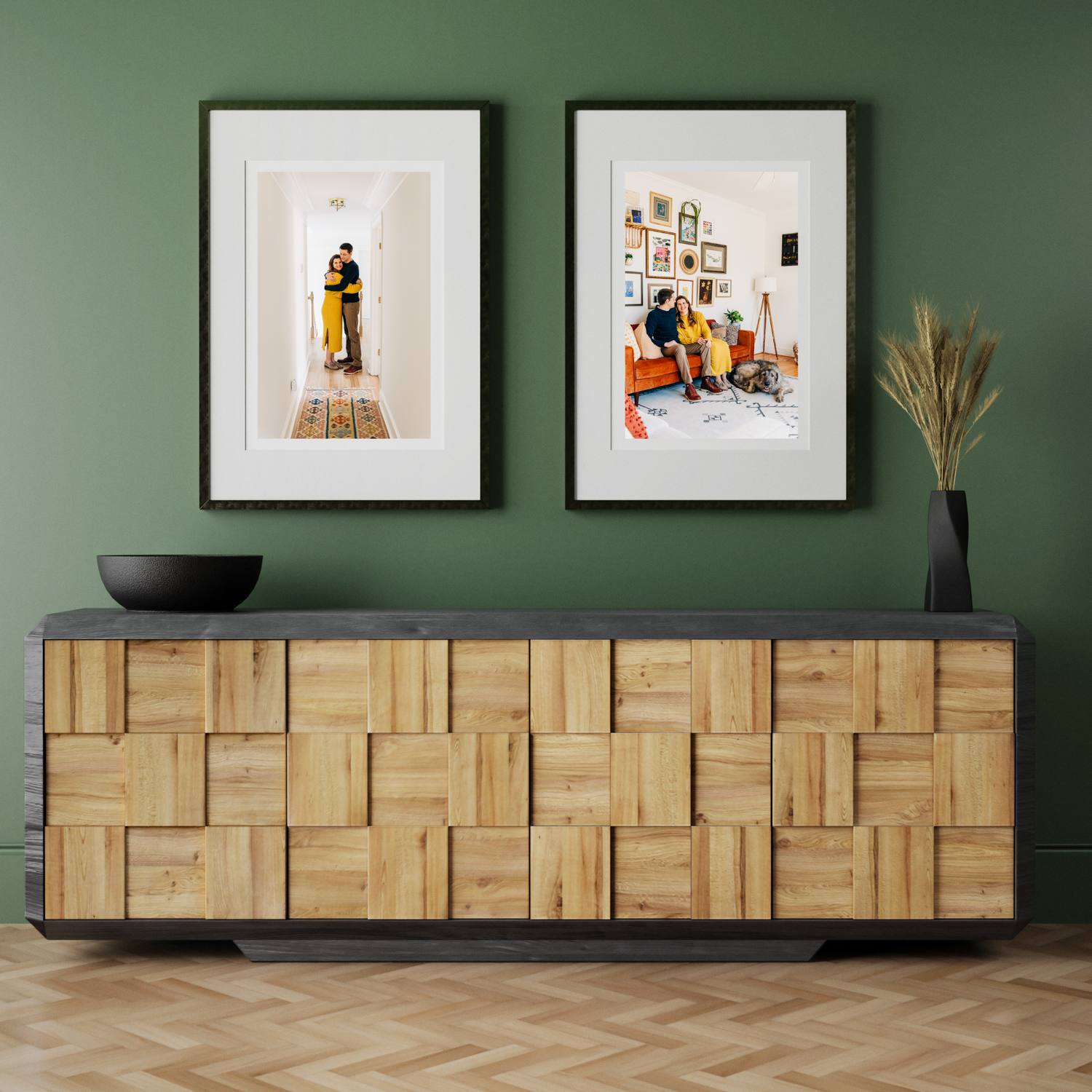 Two Photos hanging on the wall