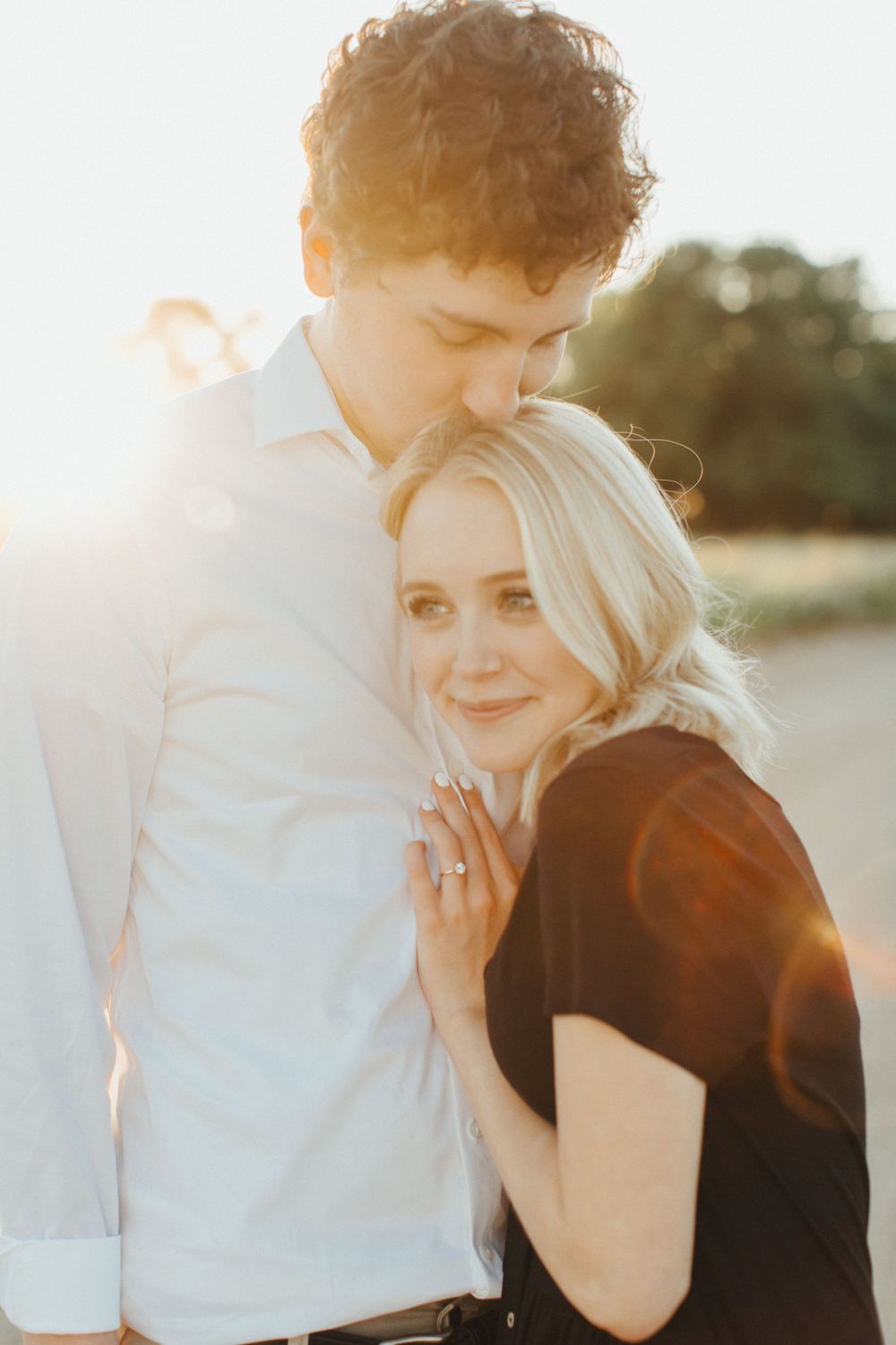 Golden hour engagement session in Northern Minnesota.