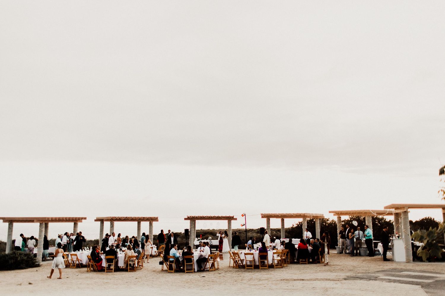 picnic area reception at crystal cove