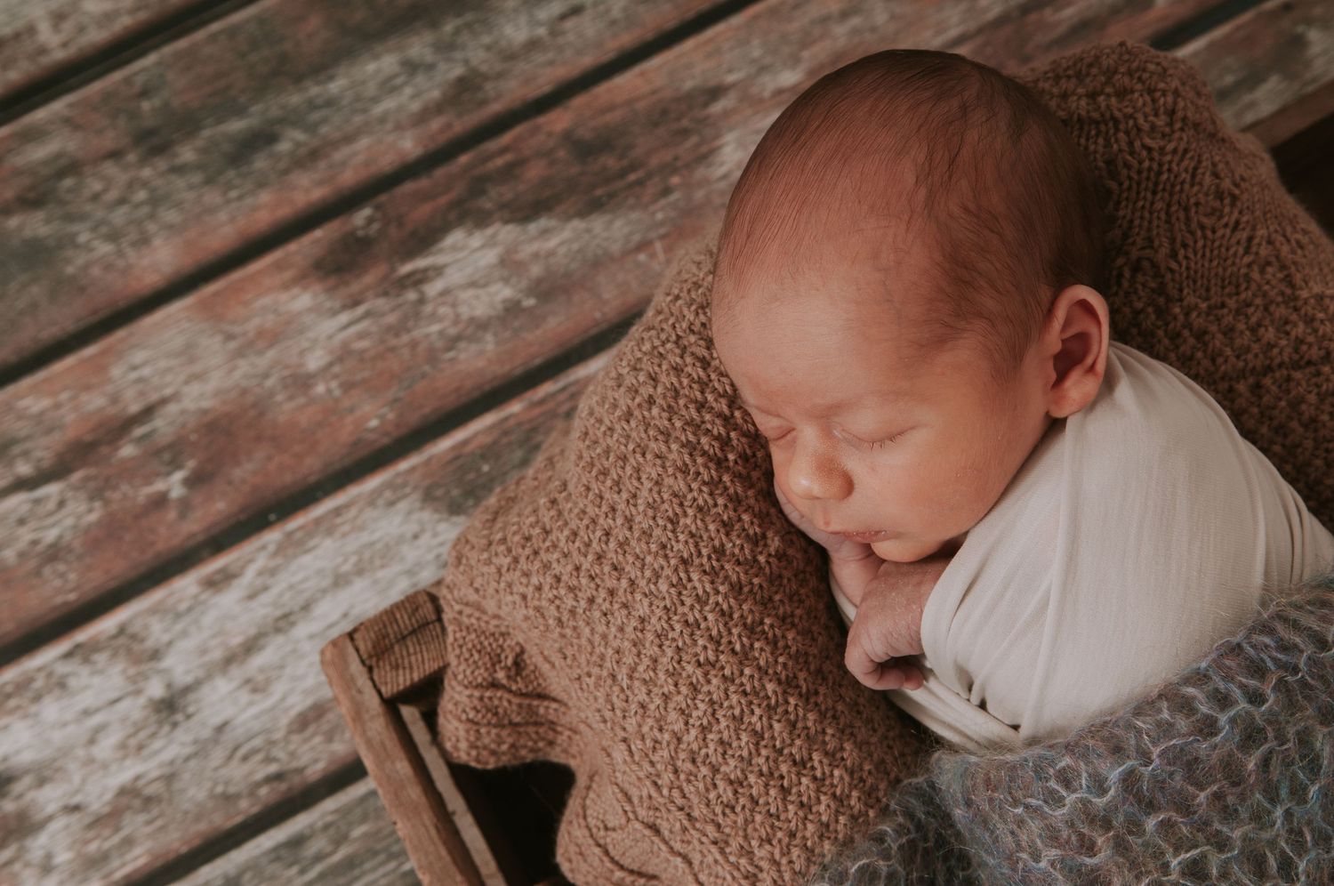 Baby bot sleeping by Devon photographer Melanie Barnfield