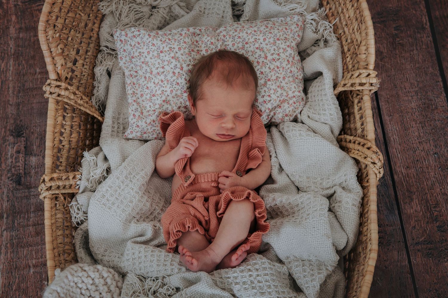 Beautiful boho newborn photography by Melanie Barnfield