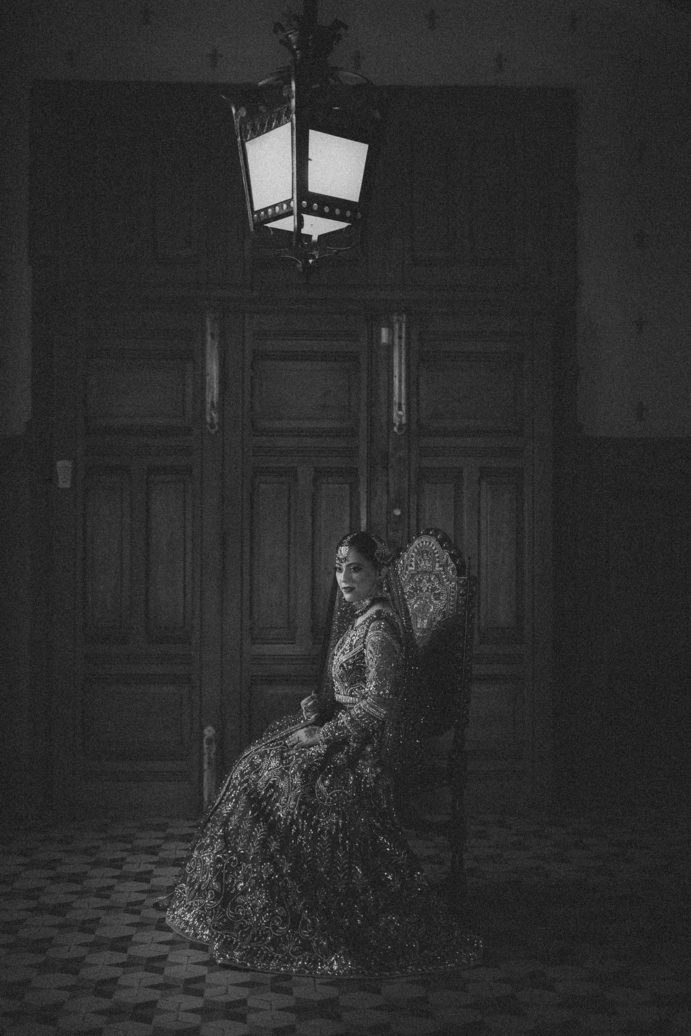 Bride in a stunning lehenga captured by an Indian destination wedding photographer in Portugal – Forte da Cruz