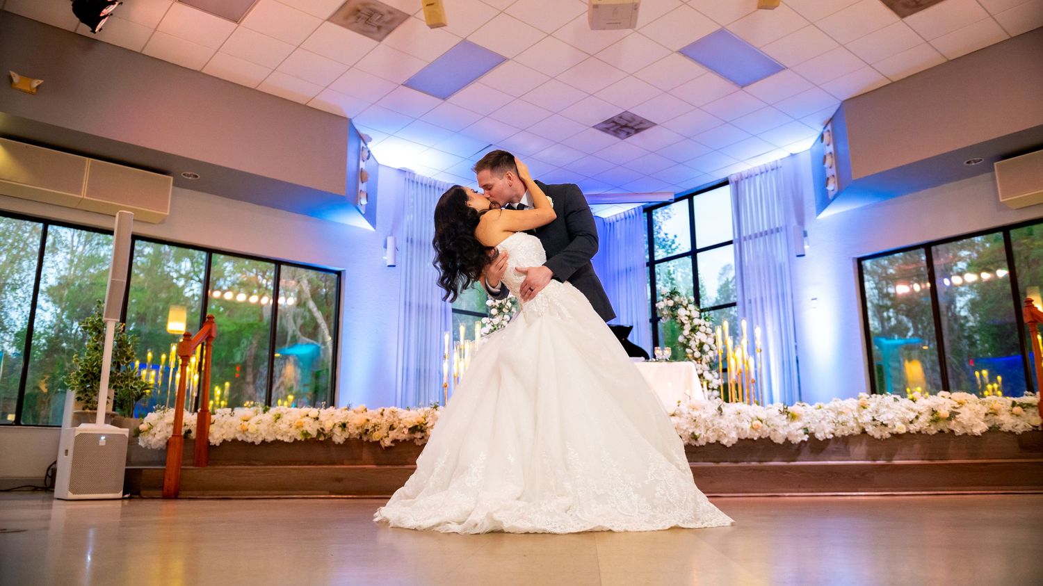 Sunset portraits on a rooftop overlooking downtown Tampa, styled and shot by a luxury wedding photographer in Florida.