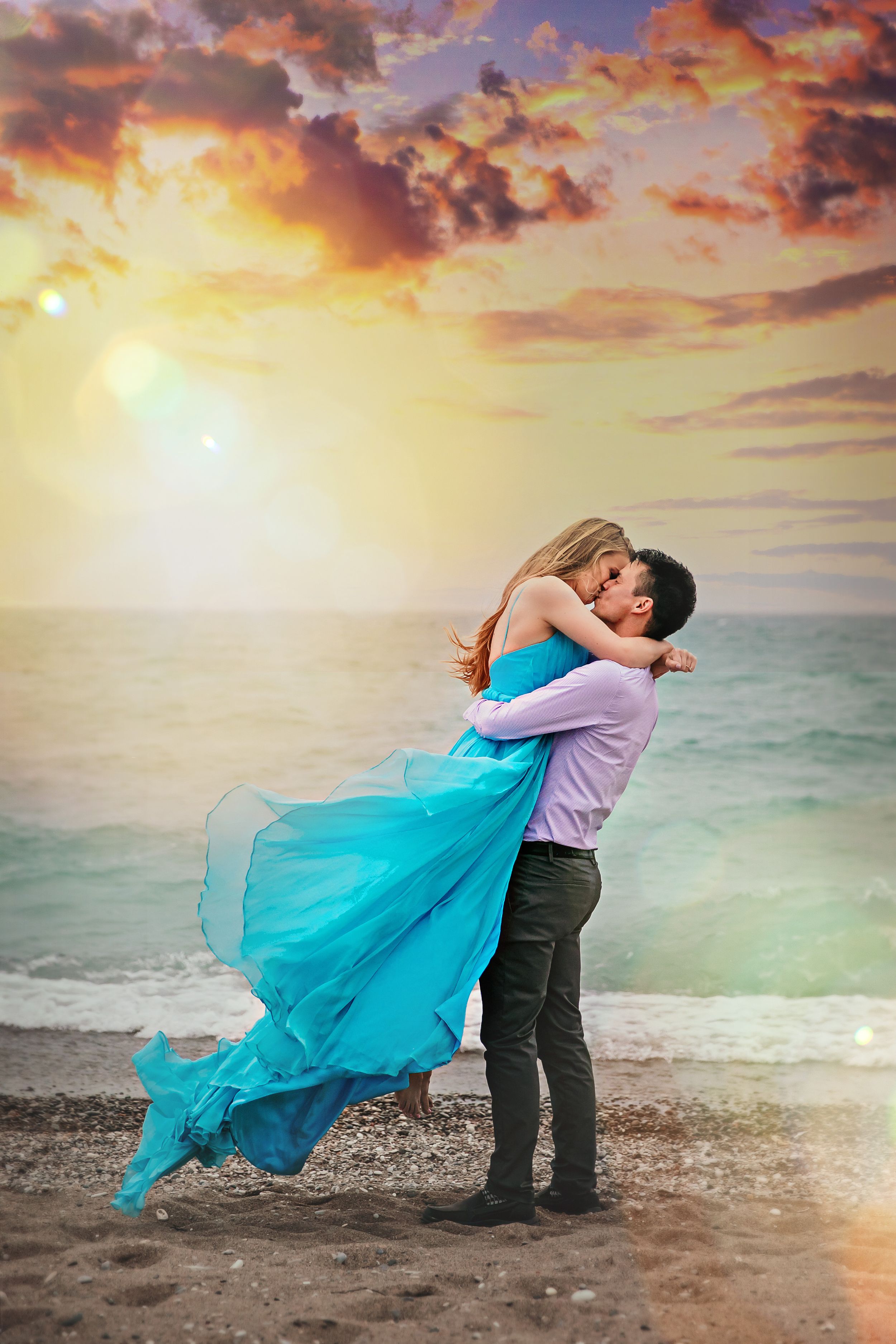 Grand Bend Beach Ontario engagement photos by Shawn Van Daele
