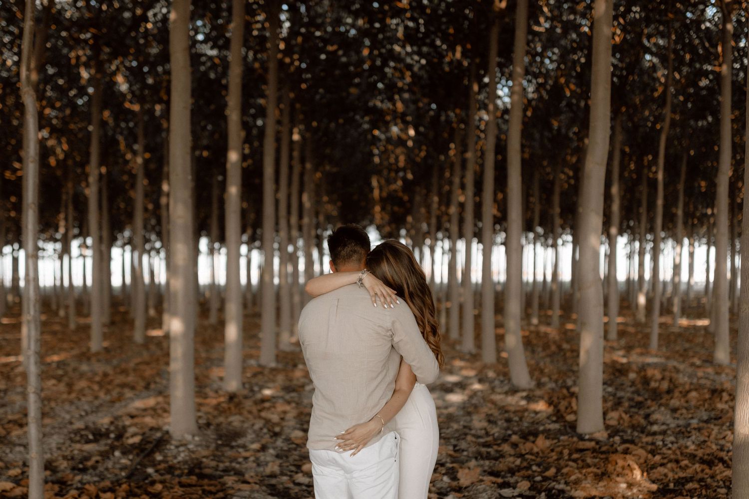 Puglia - couple - prematrimoniale - sessione di coppia - natura - bosco - piantagione di Paulonia - wedding photographer