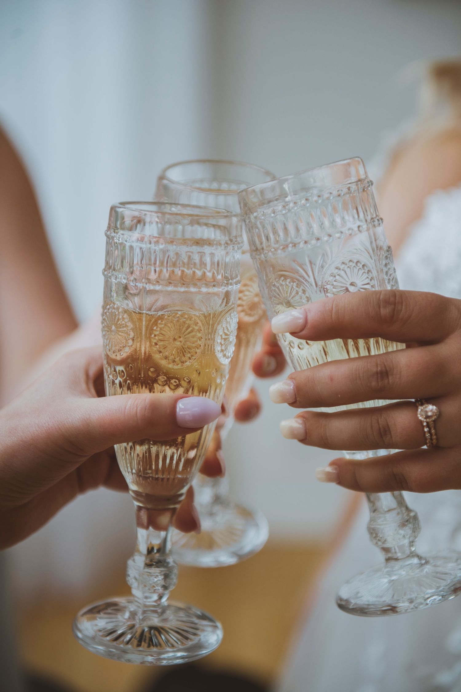 Premium wedding photography. Andrea Collins Photography. Glasses of champagne.