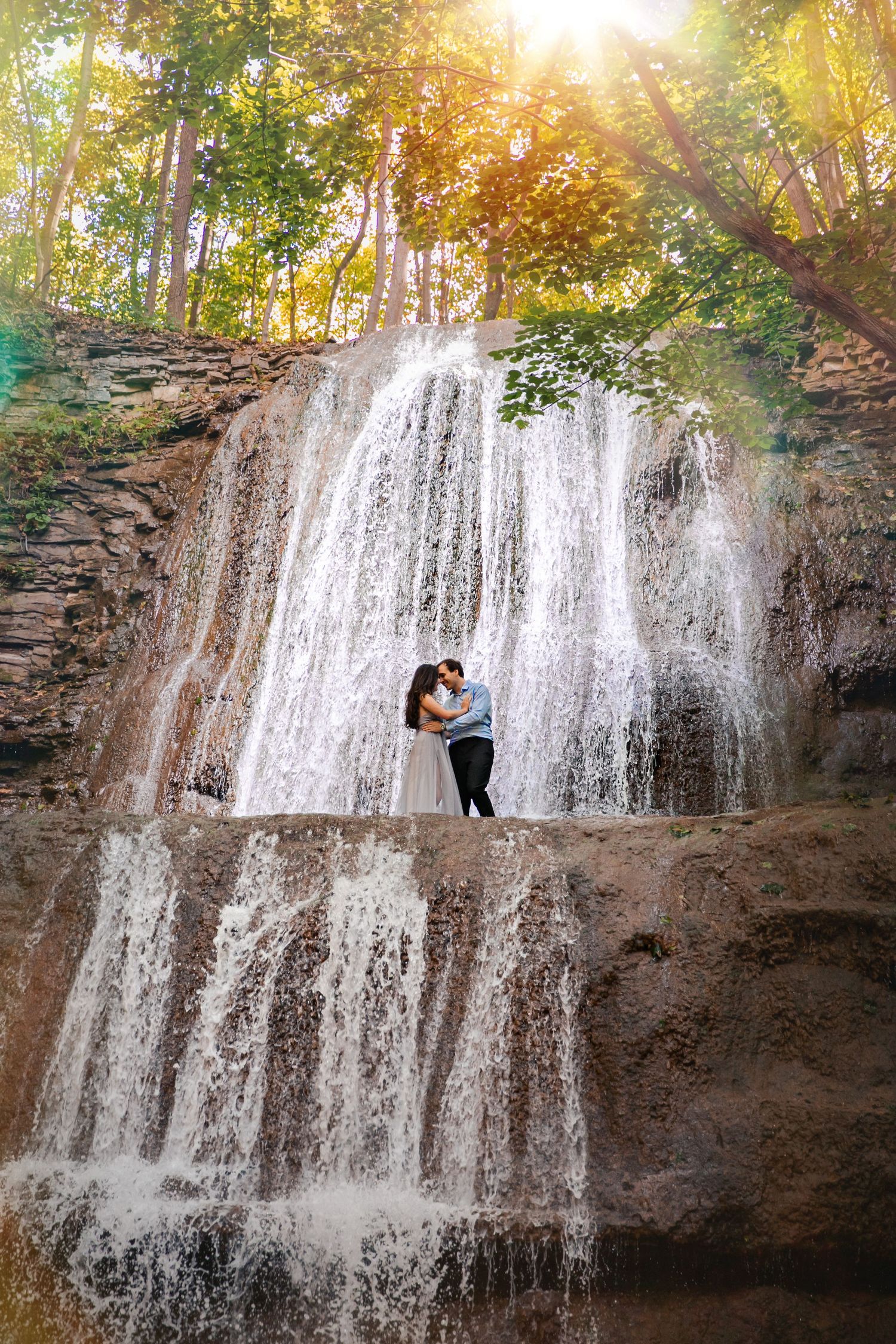 Sherman Falls Heritage Trail Ancaster Ontario Engagement Photos Shawn Van Daele