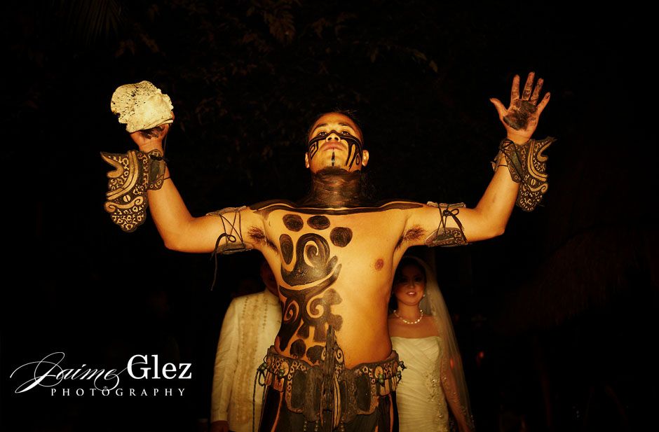 mayan warrior at Xcaret
