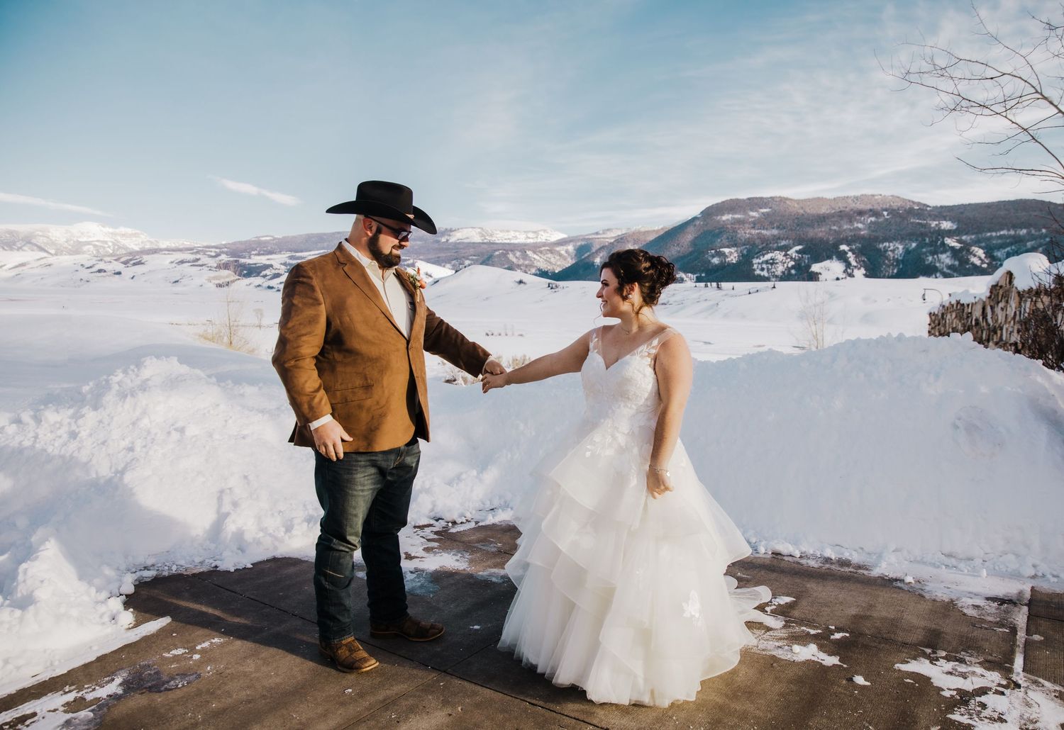 First Look for Jackson Hole, WY Elopement by Carli Layton Photography, a Texas Elopement Photographer.