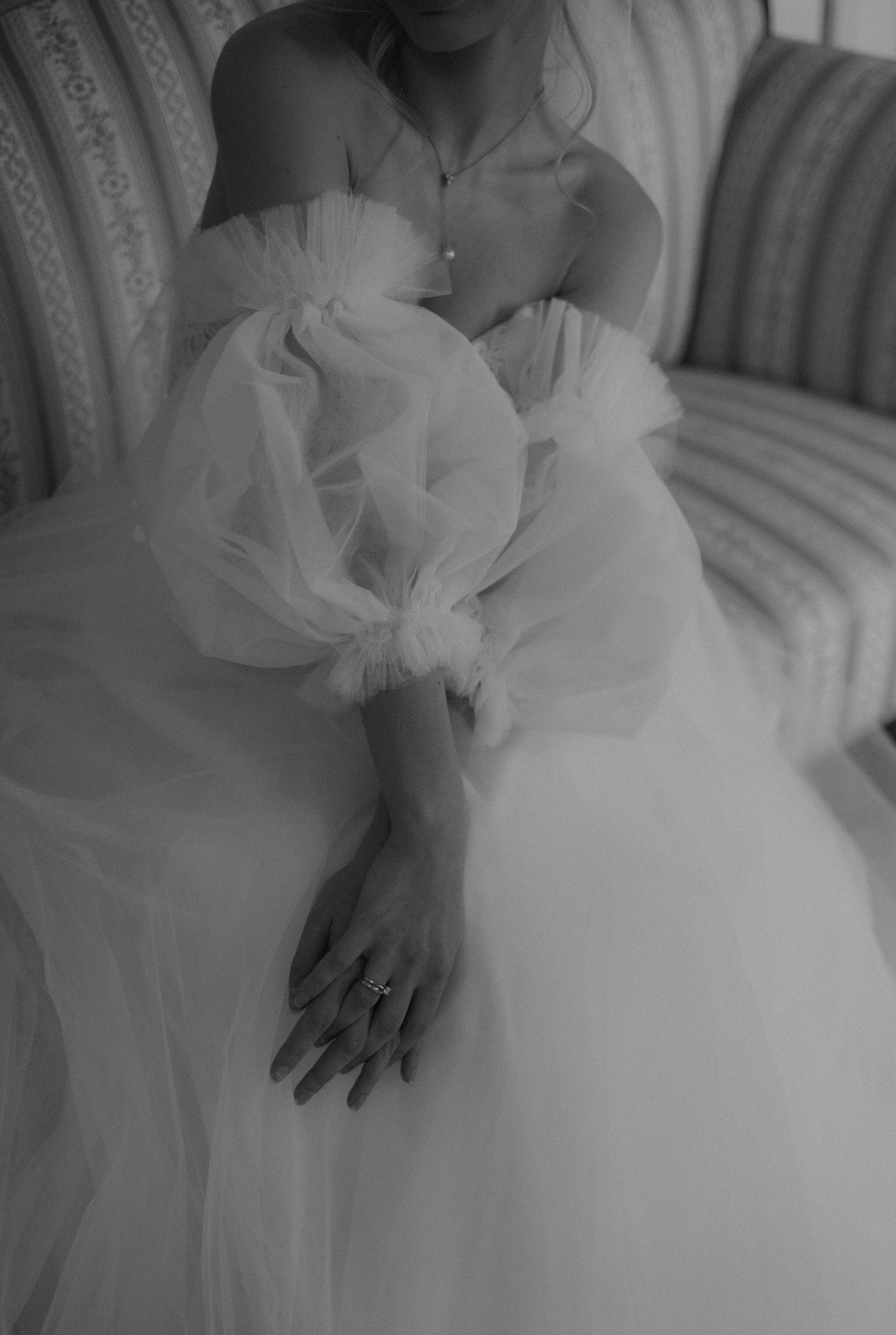 Brautkleid mit Puffärmeln