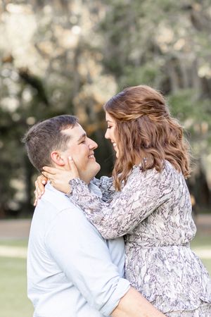Engaged Couple at Foutainbleu State Park in Mandeville, Louisiana
