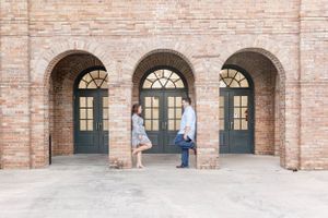Engaged Couple at Foutainbleu State Park in Mandeville, Louisiana