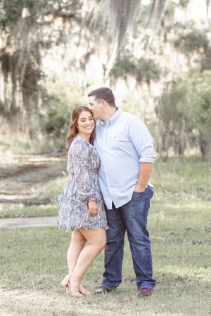 Engaged Couple at Foutainbleu State Park in Mandeville, Louisiana