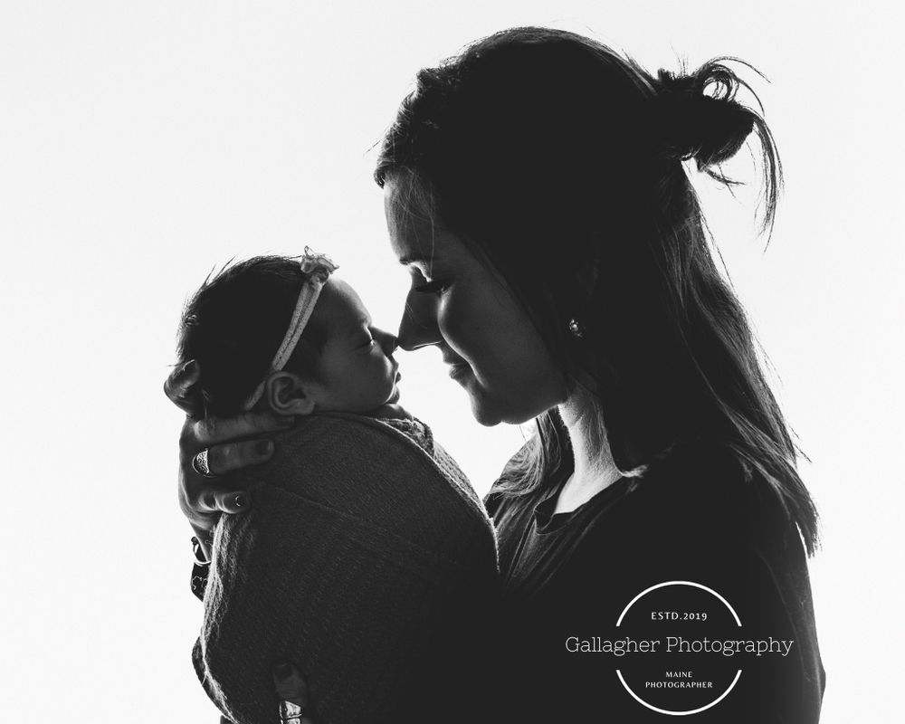 Professional newborn photo with mom