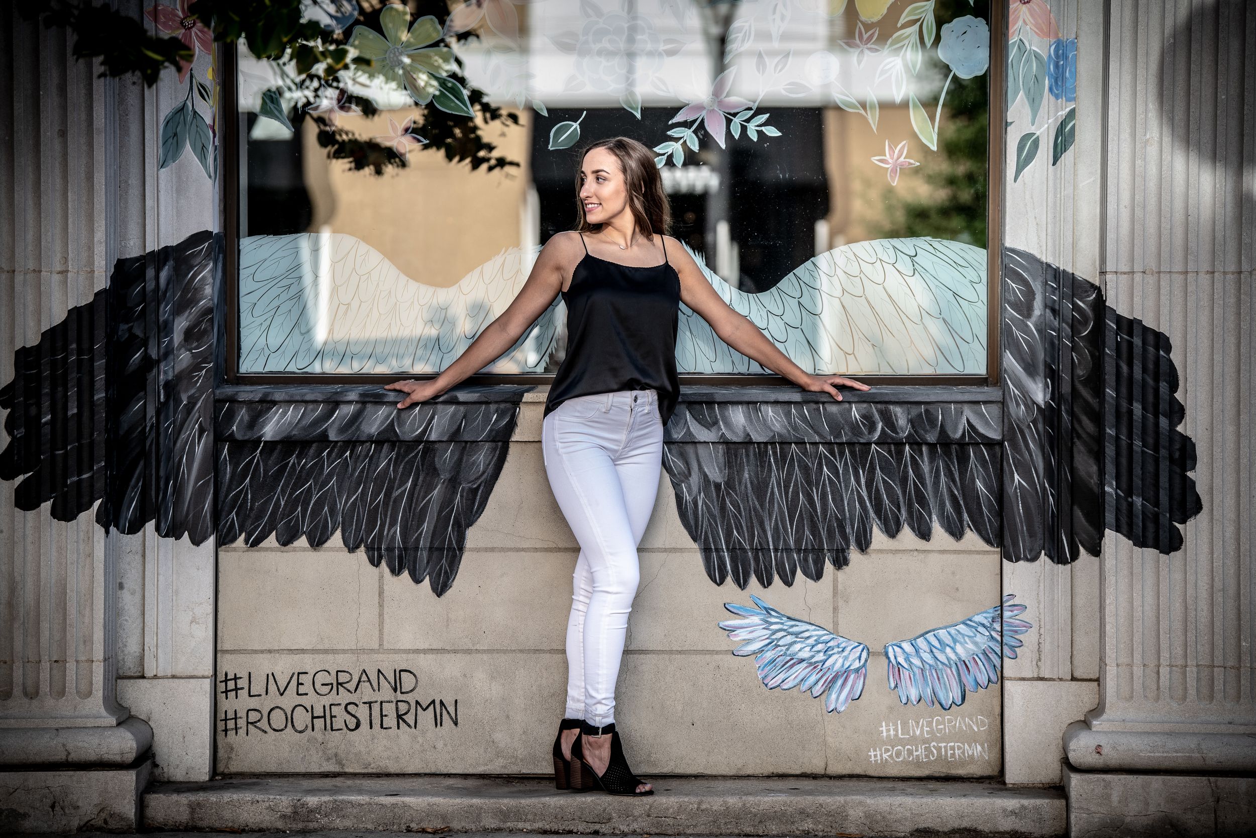 Senior Photo, Angel Wings, Rochester, MN