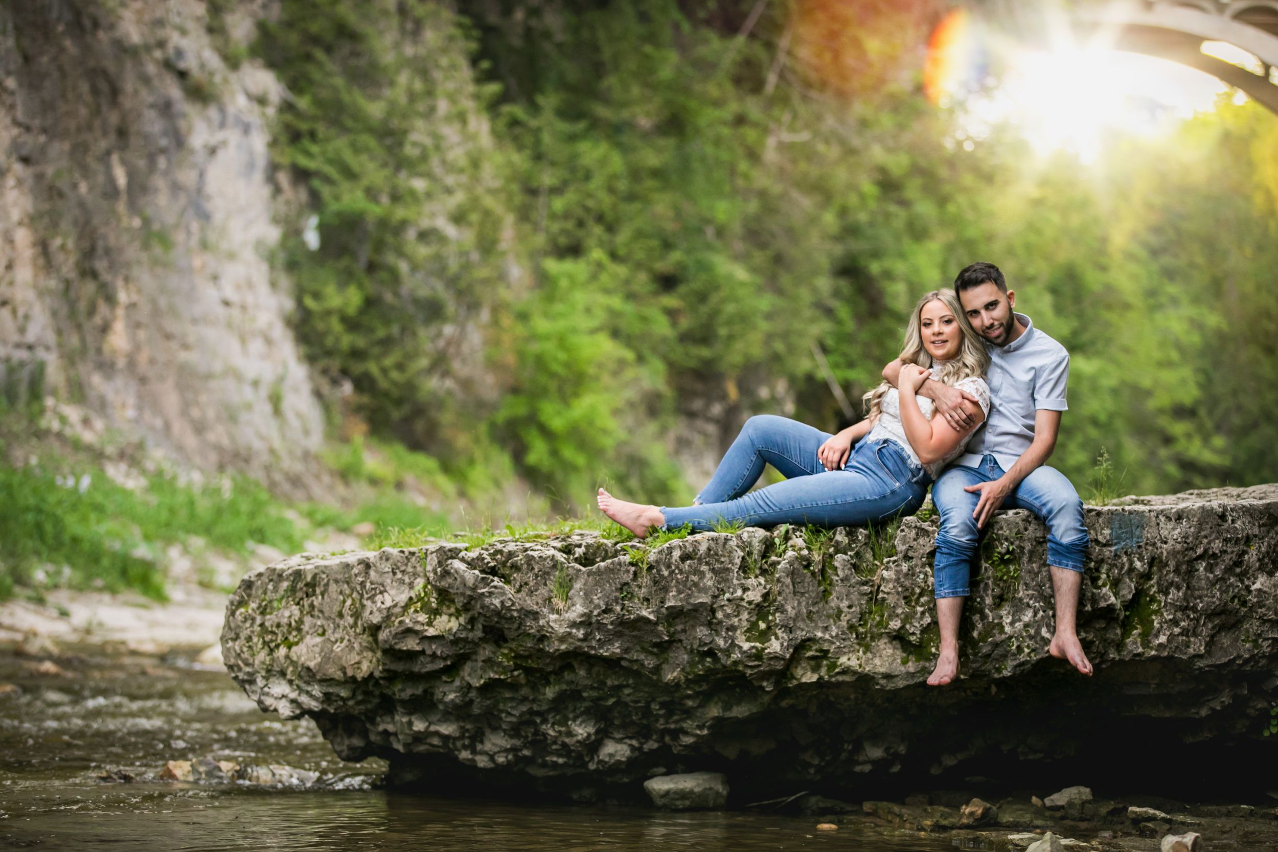 Elora Gorge Ontario Spring Summer Engagement Photos by Shawn Van Daele