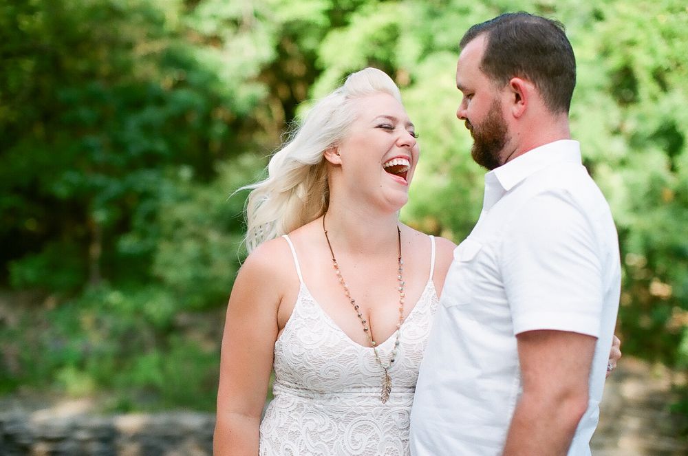 Elizabeth Couch Photography Prairie creek engagement photos waterfall