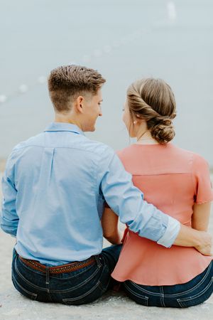 moody romantic engagement at long point state park katie graham photography traveling destination wedding photographer