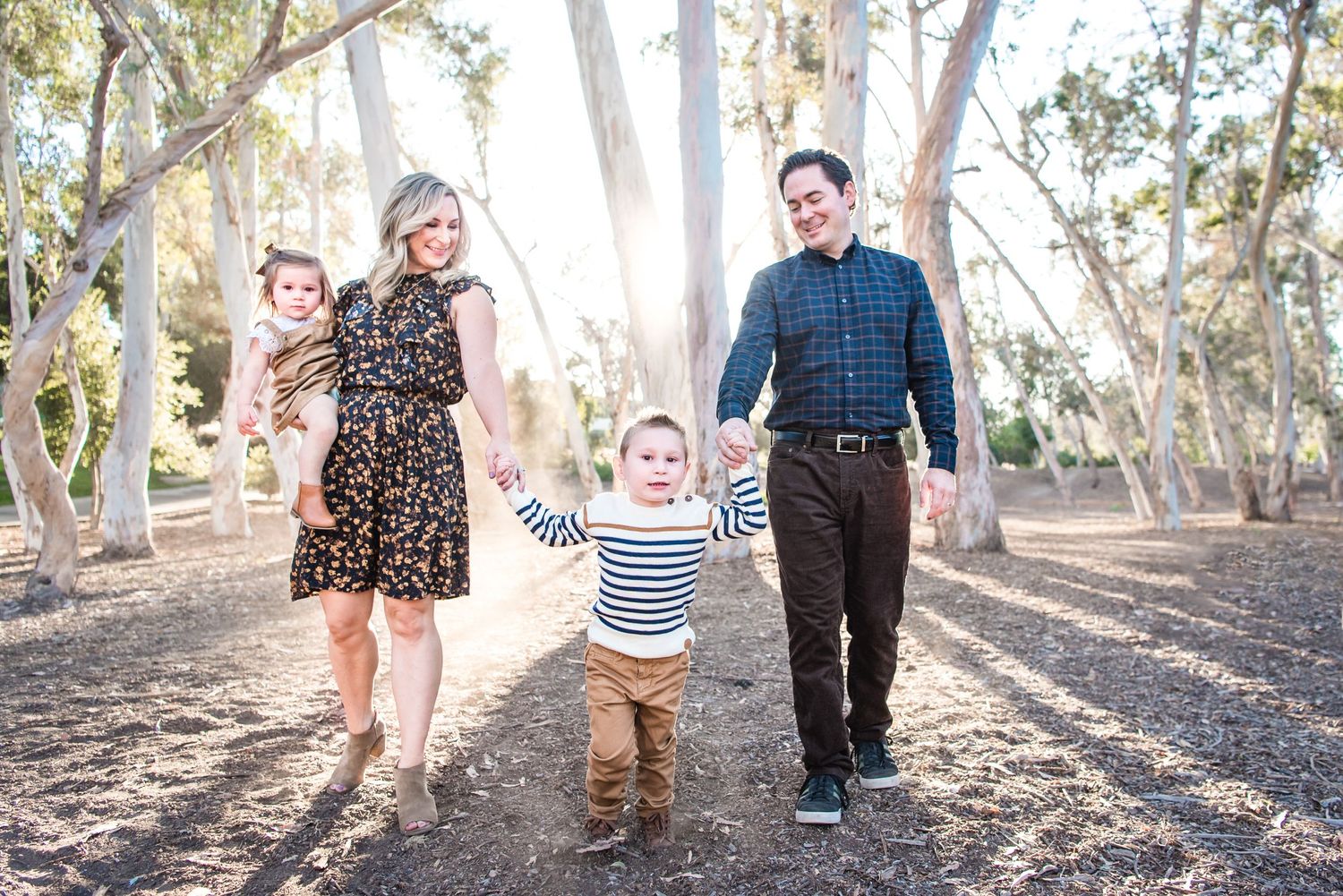 A photo of a family walking in Serrano Creek Park in Lake Forest, CA