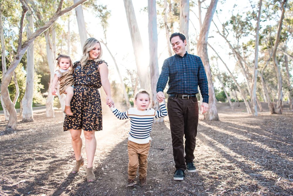 A photo of a family walking in Serrano Creek Park in Lake Forest, CA