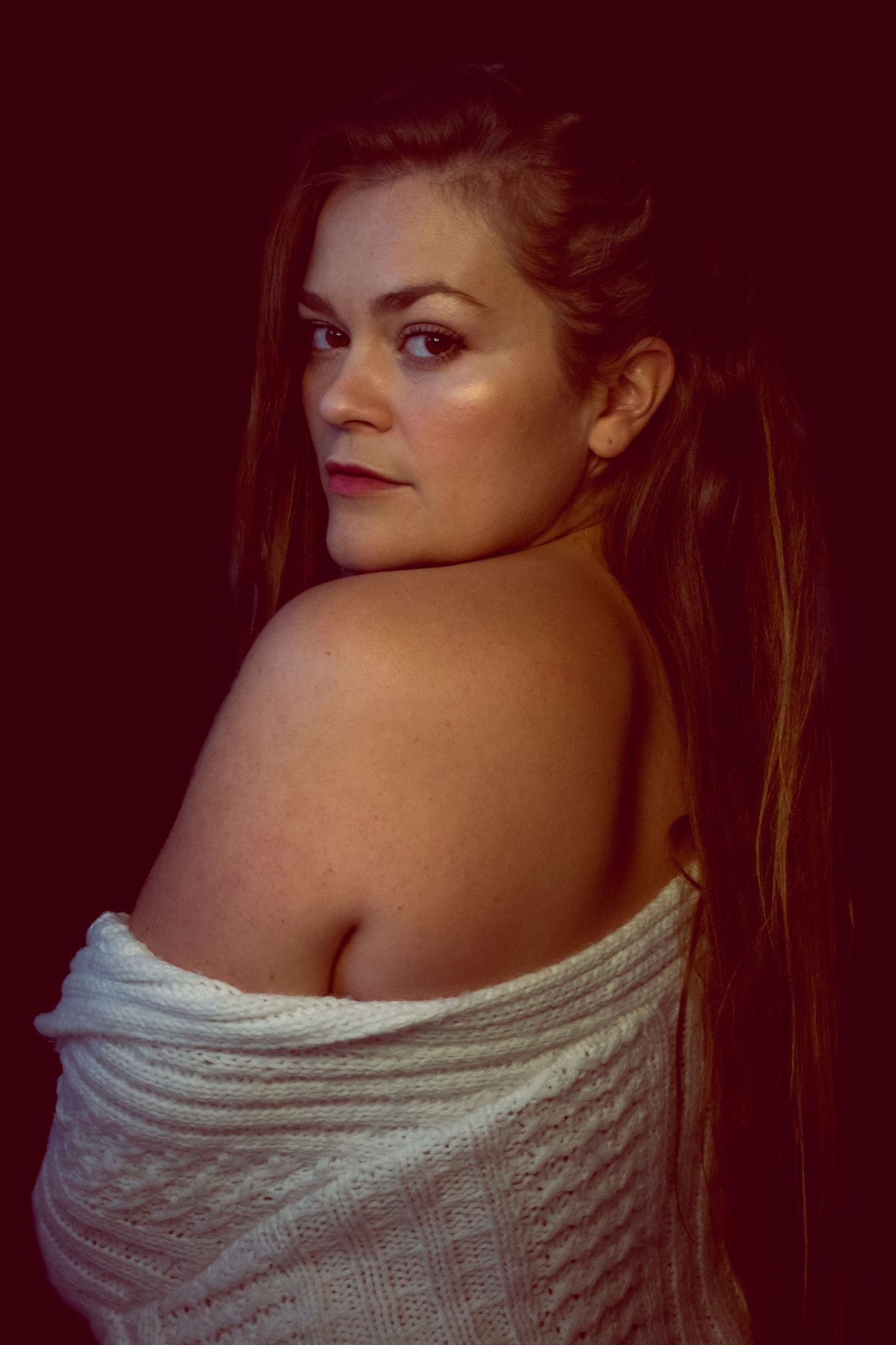 Photographie d'un portrait intimiste d'une femme