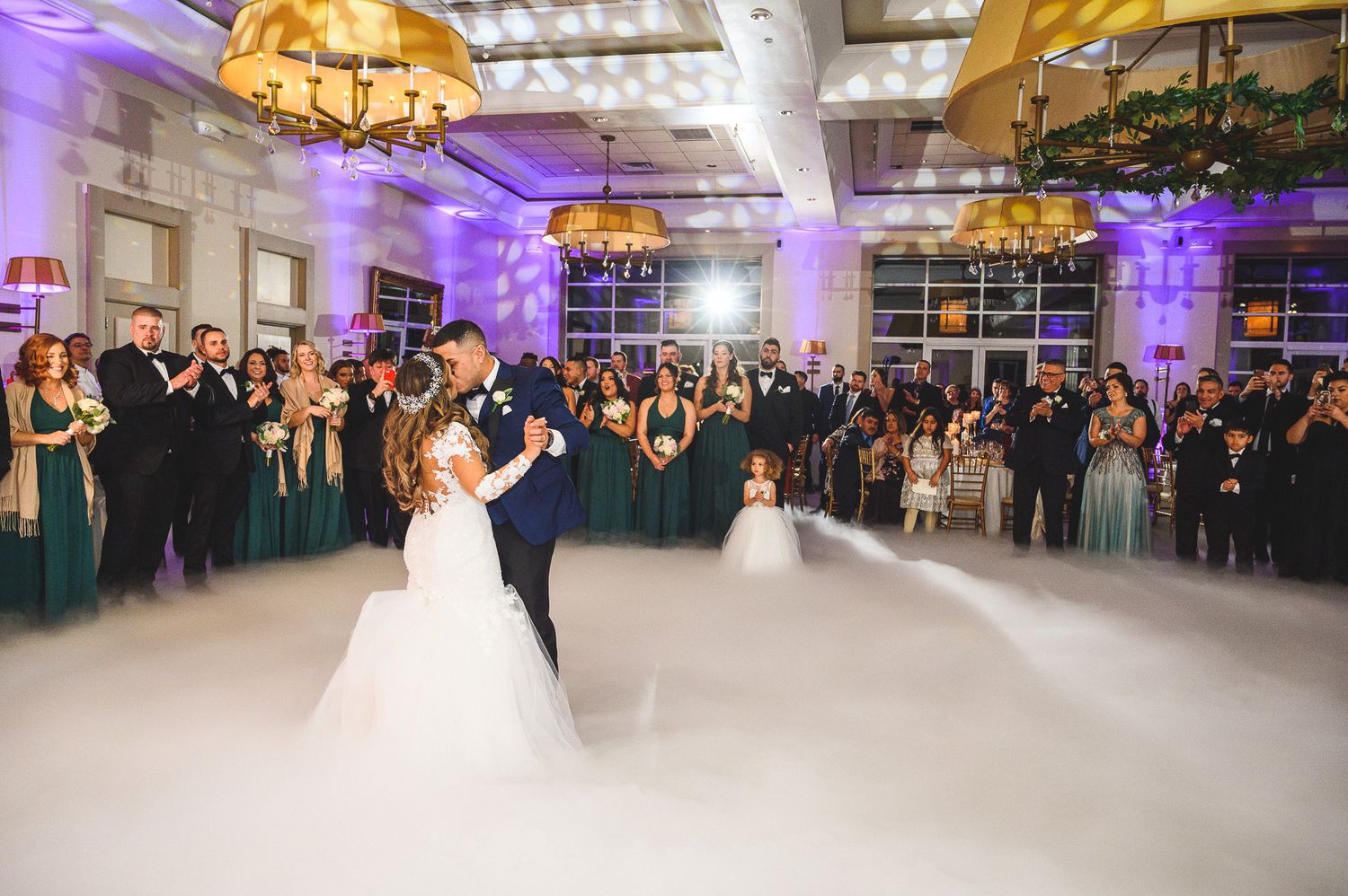bride and groom first dance at stone house at stirling ridge