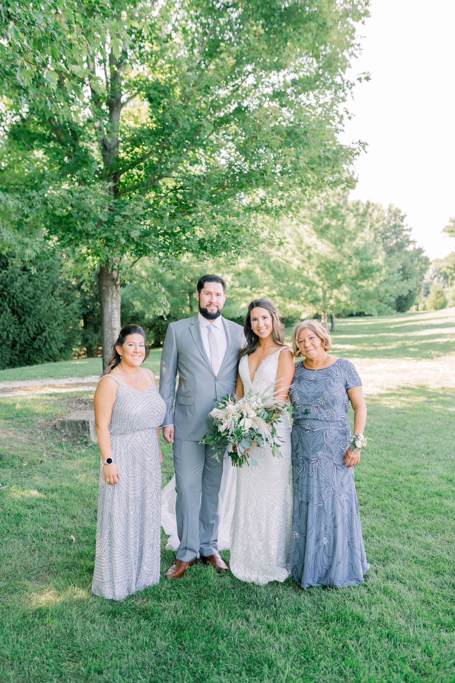 Vineyard photos with white willow events at Prairie Moon Winery wedding in Ames, Iowa
