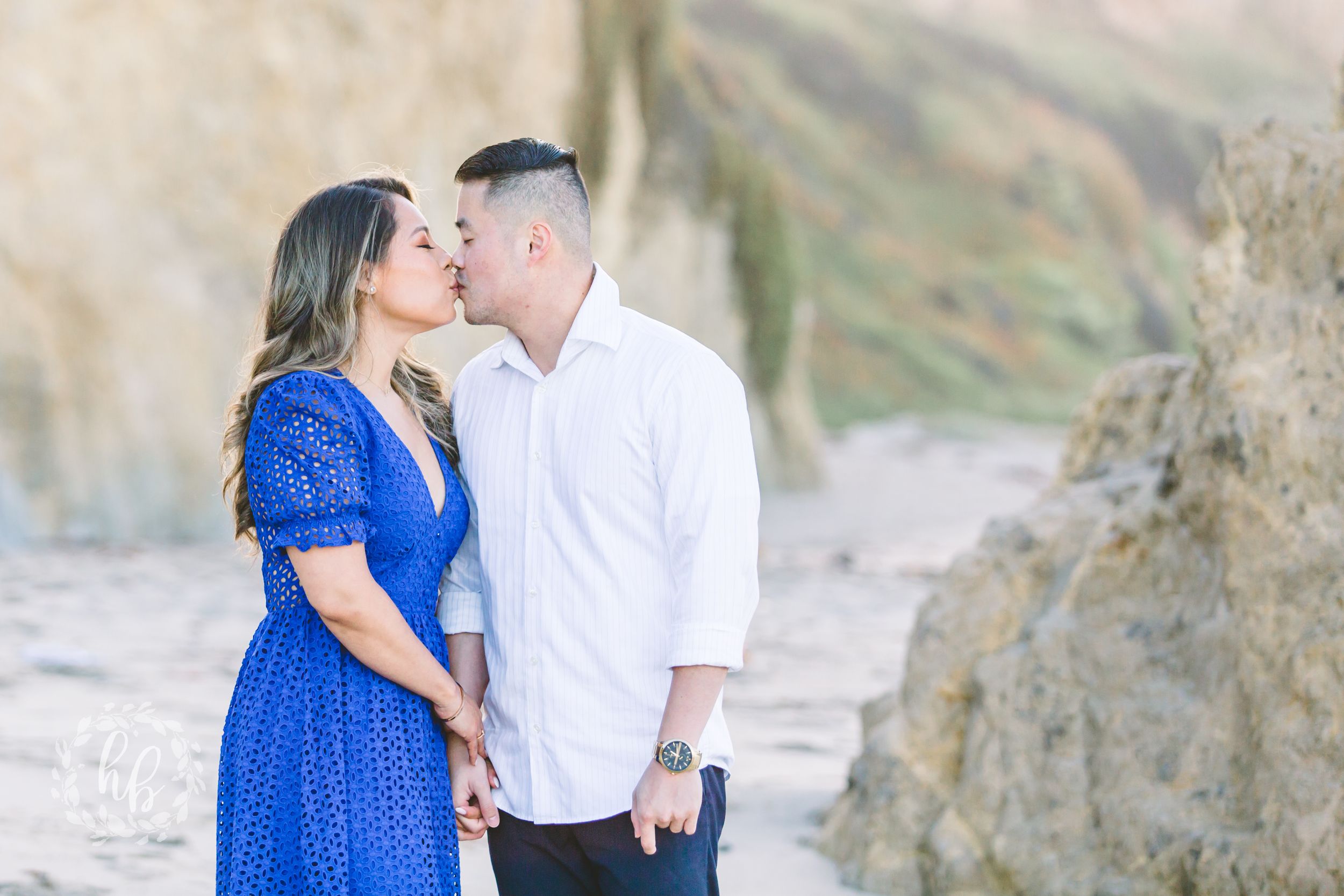 Malibu beach engagement photos
