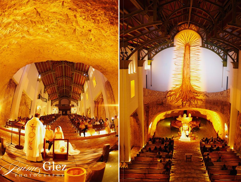 view of Xcaret wedding chapel