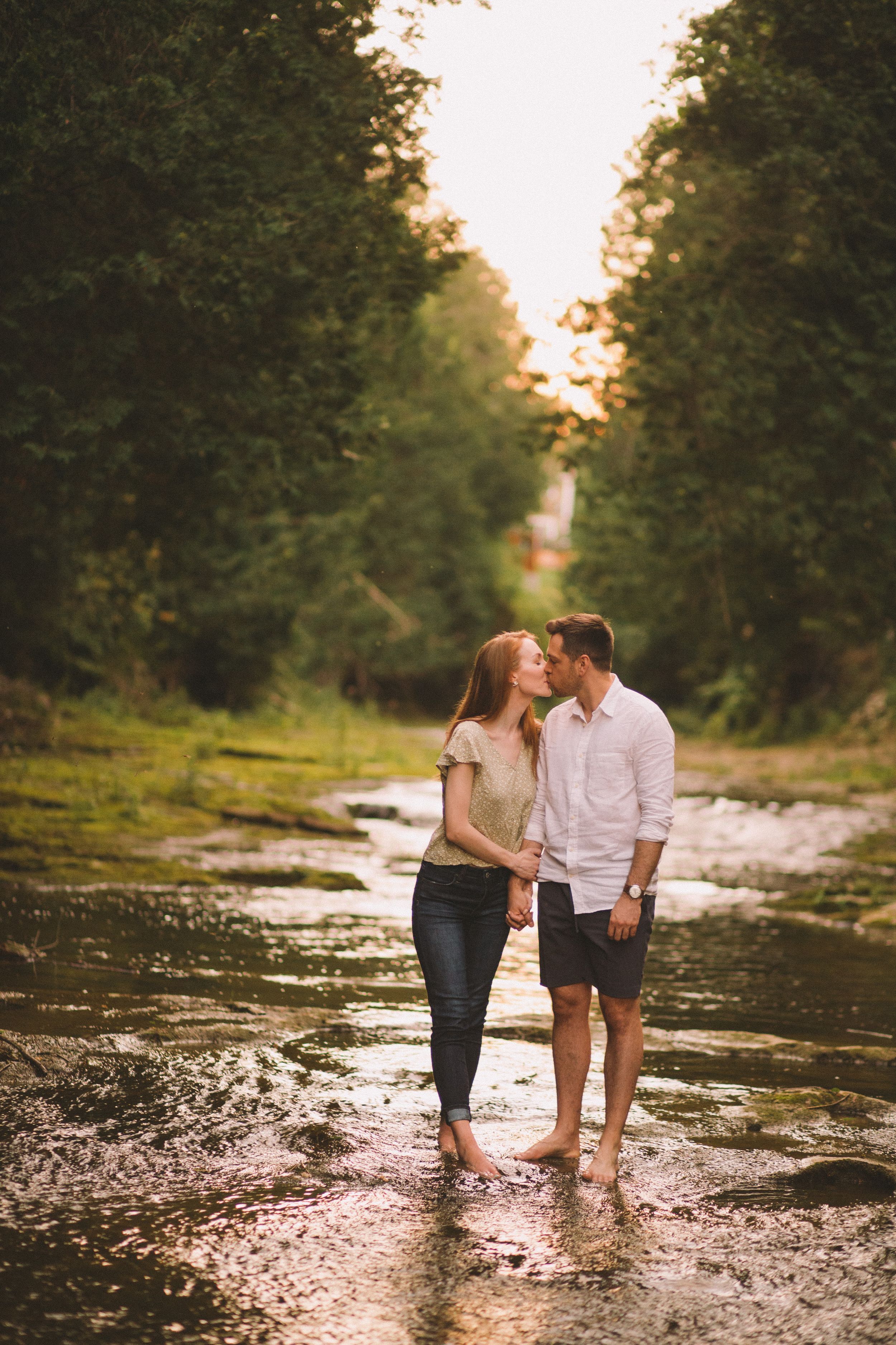 elora gorge engagement photography