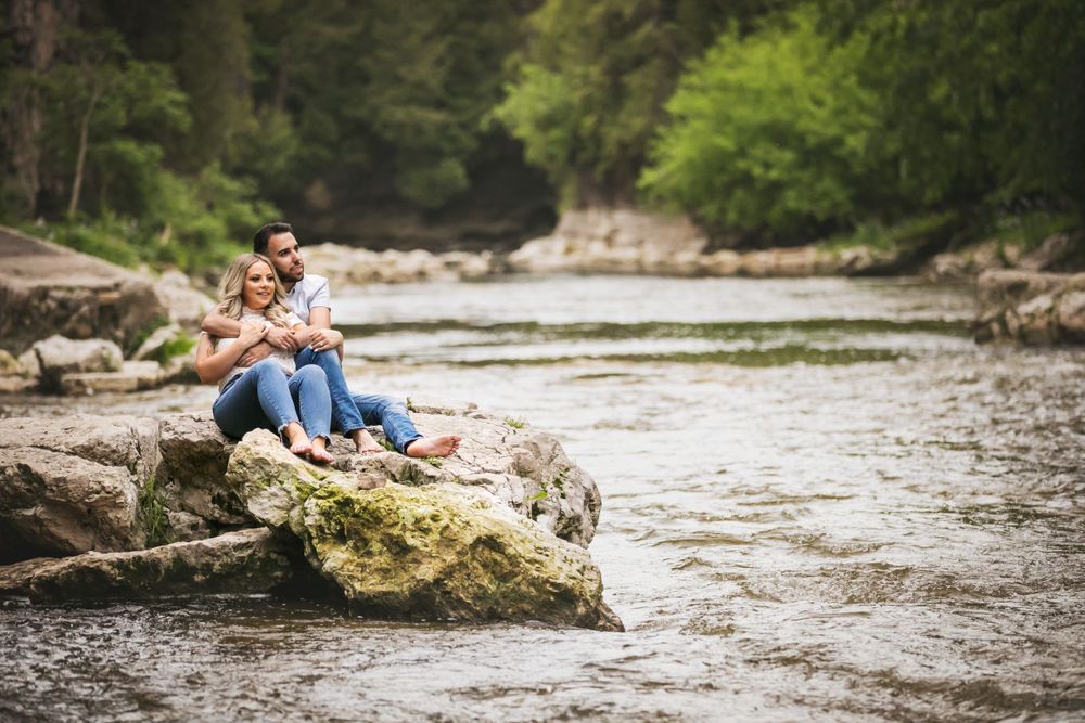 Elora Gorge Ontario Spring Summer Engagement Photos by Shawn Van Daele