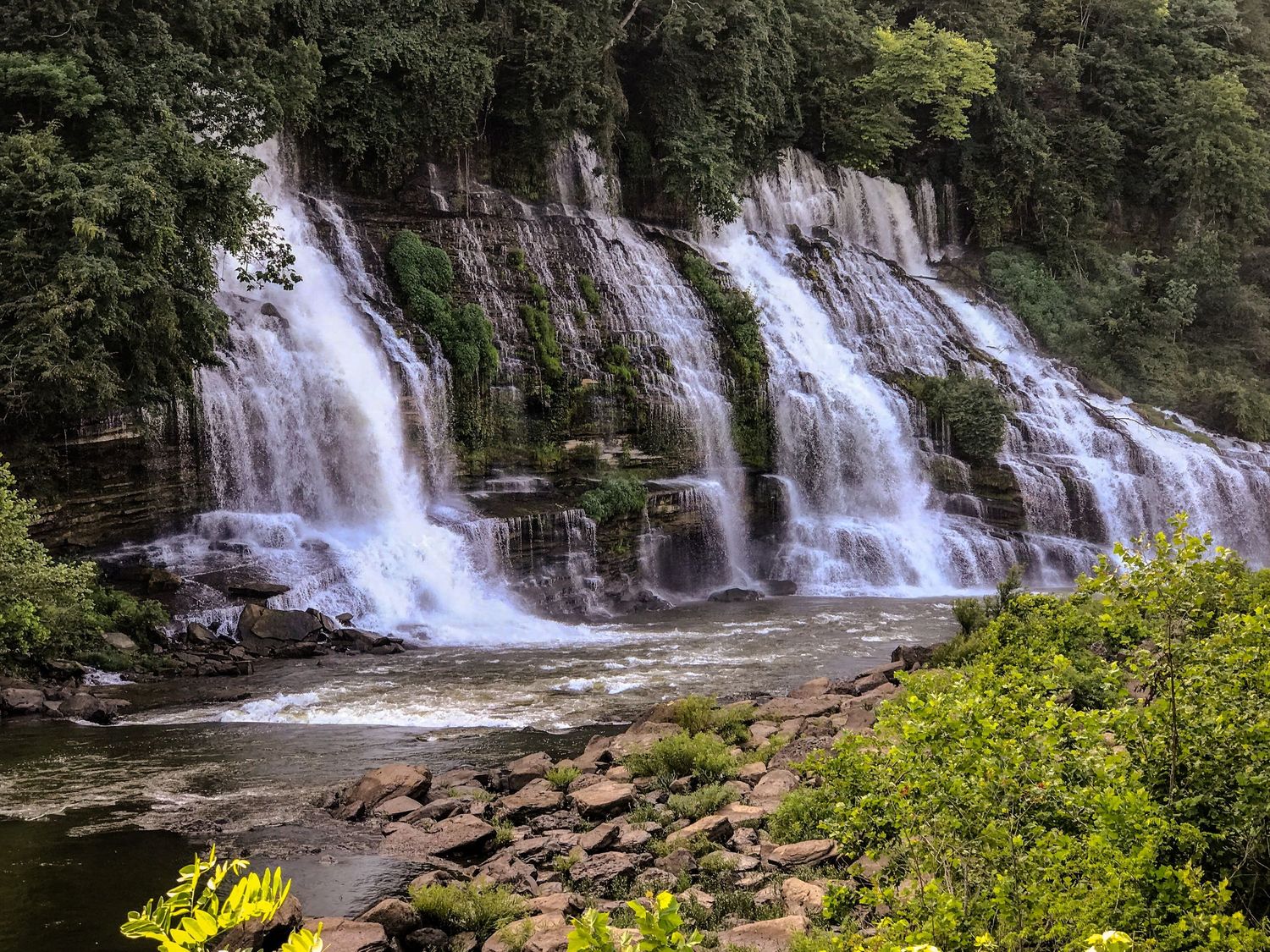 The falls at Rock Island State Park.