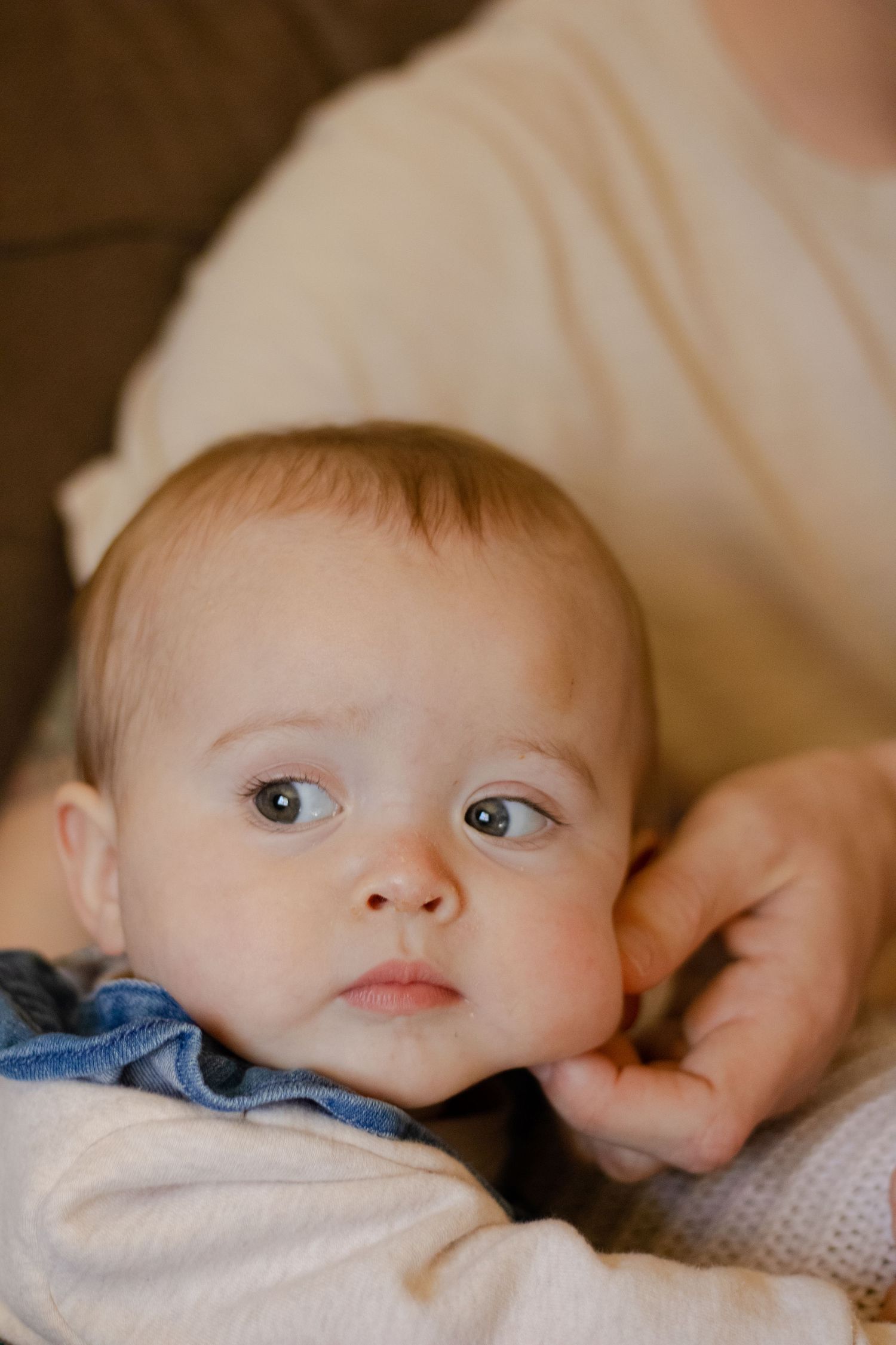 Baby with big cheeks