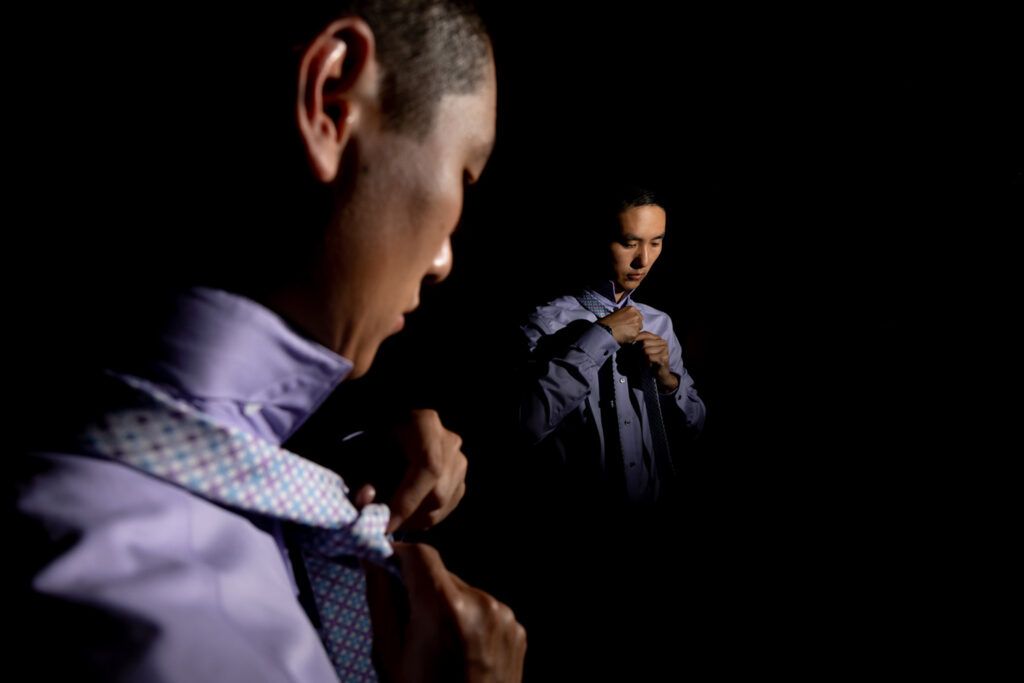 groom getting ready
