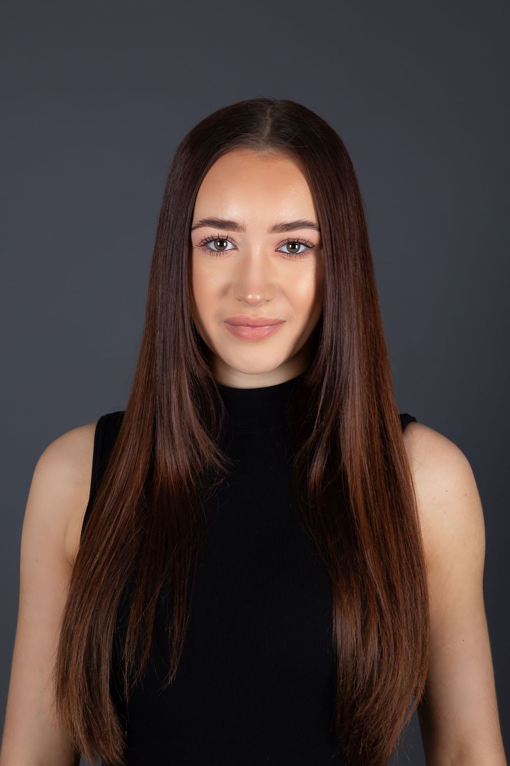female dancer straight on headshot