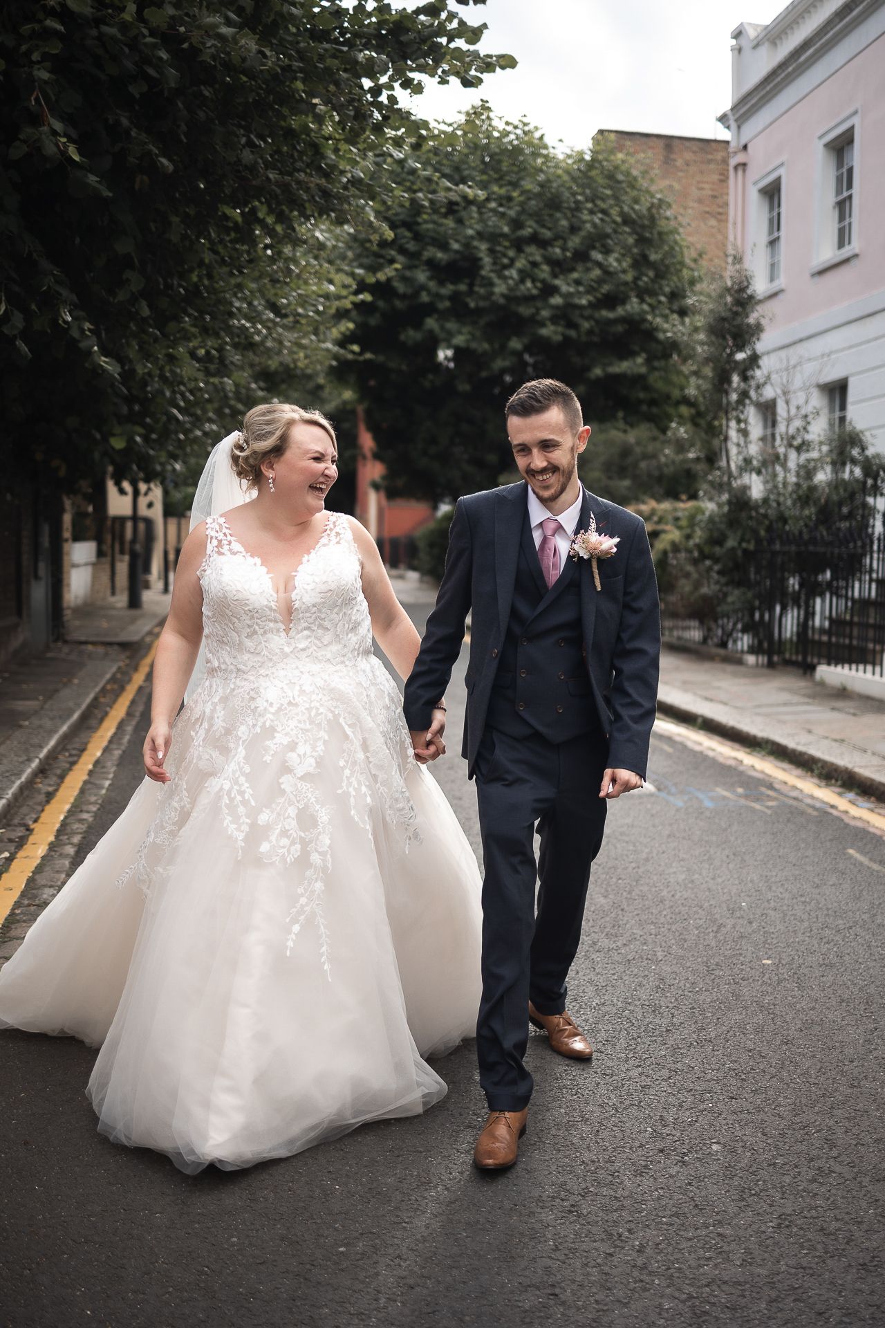 Wedding couple portraits in West London, Chelsea.