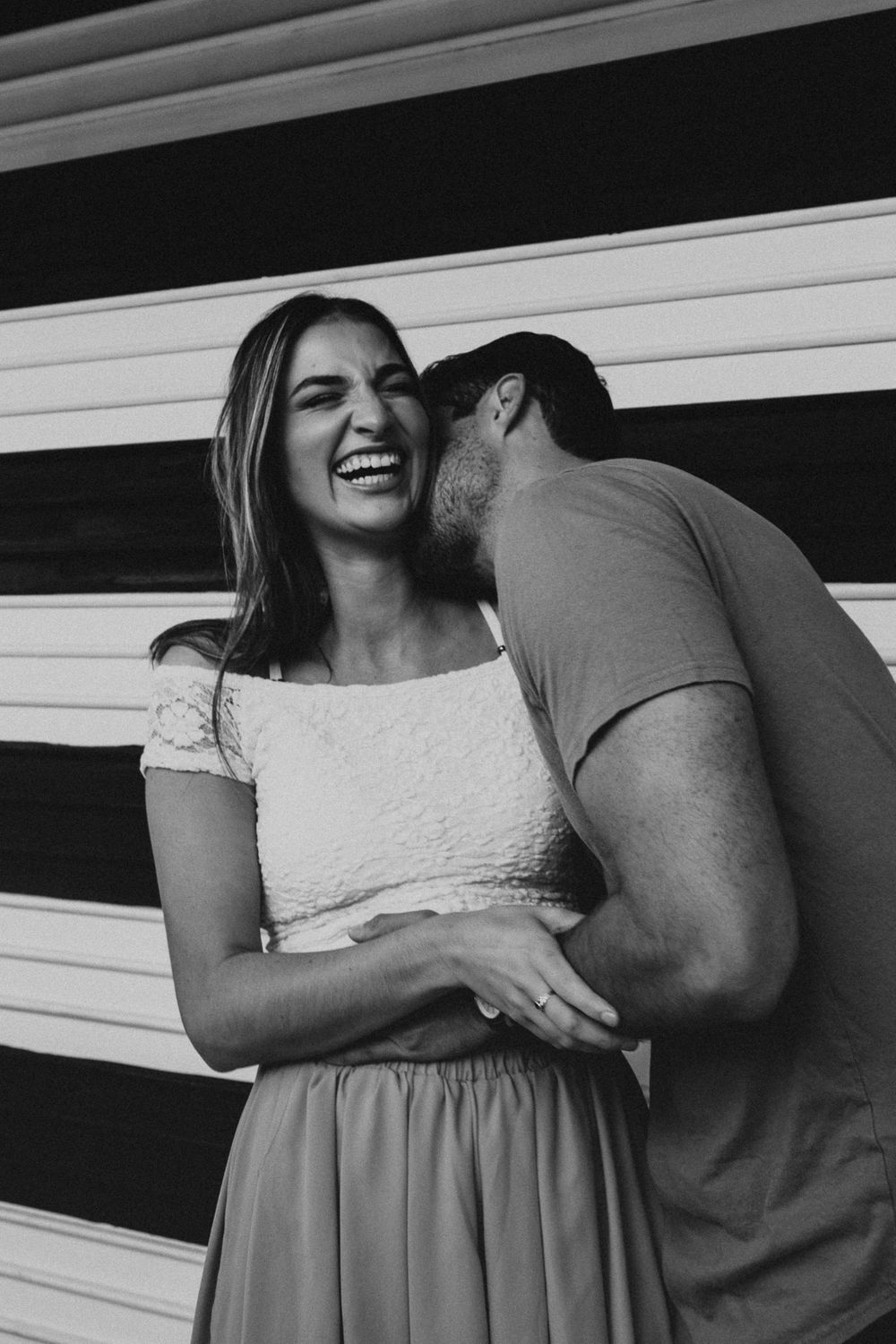 woman laughing with partner in central Florida