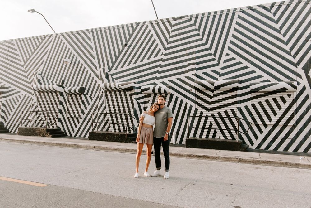 couple walking across the street in Fort Lauderdale