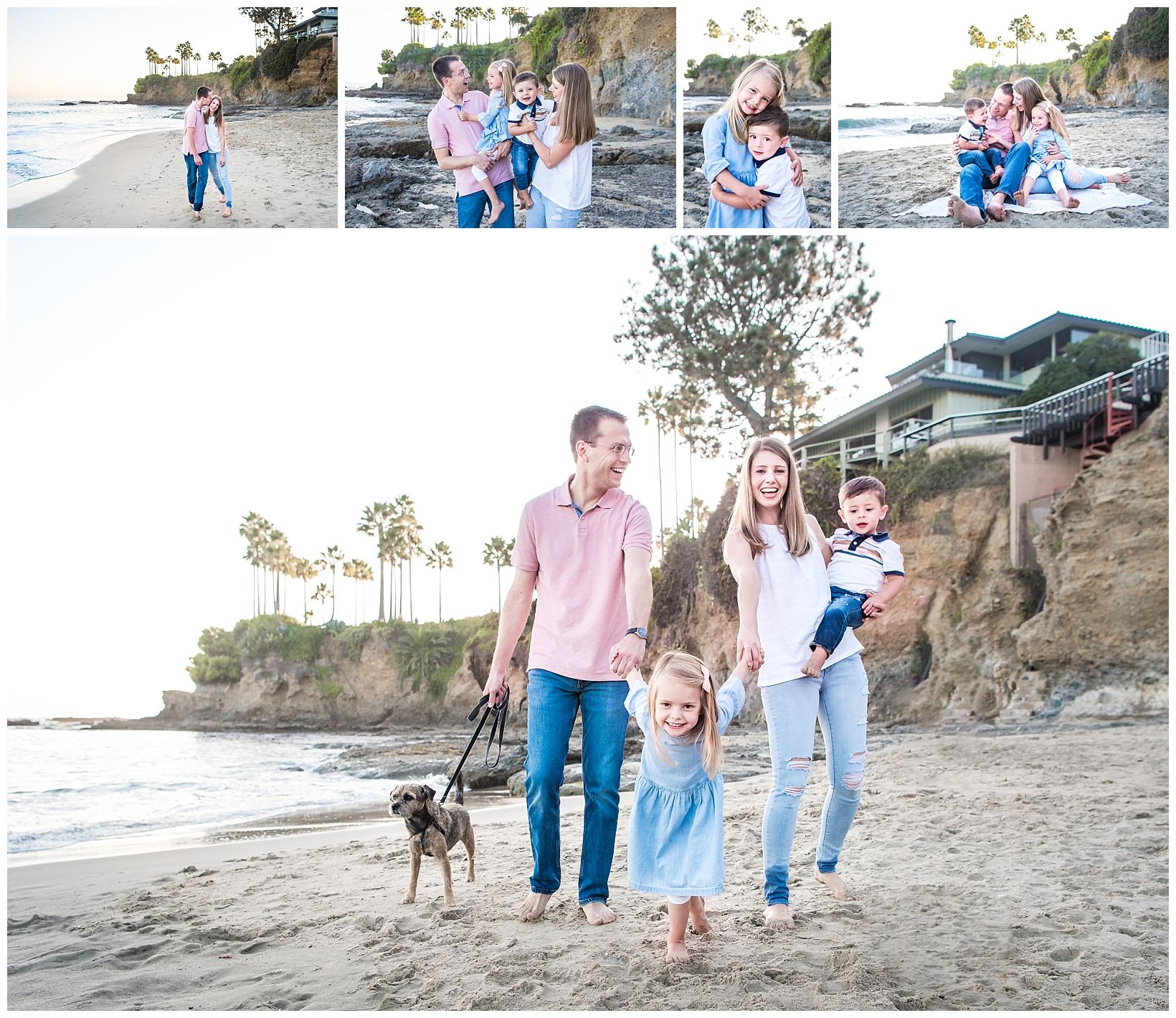 Family Photograph on the beach in Laguna Beach, CA