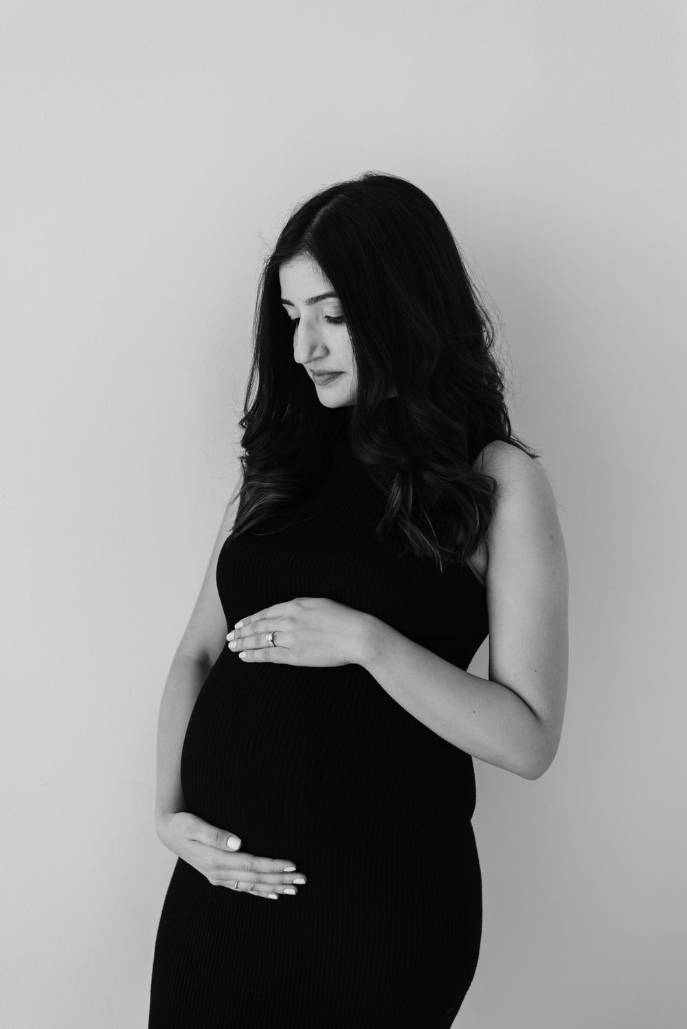 Mom and baby bump photos for maternity shoot mother's day gift at Toronto Studio Preto Loft