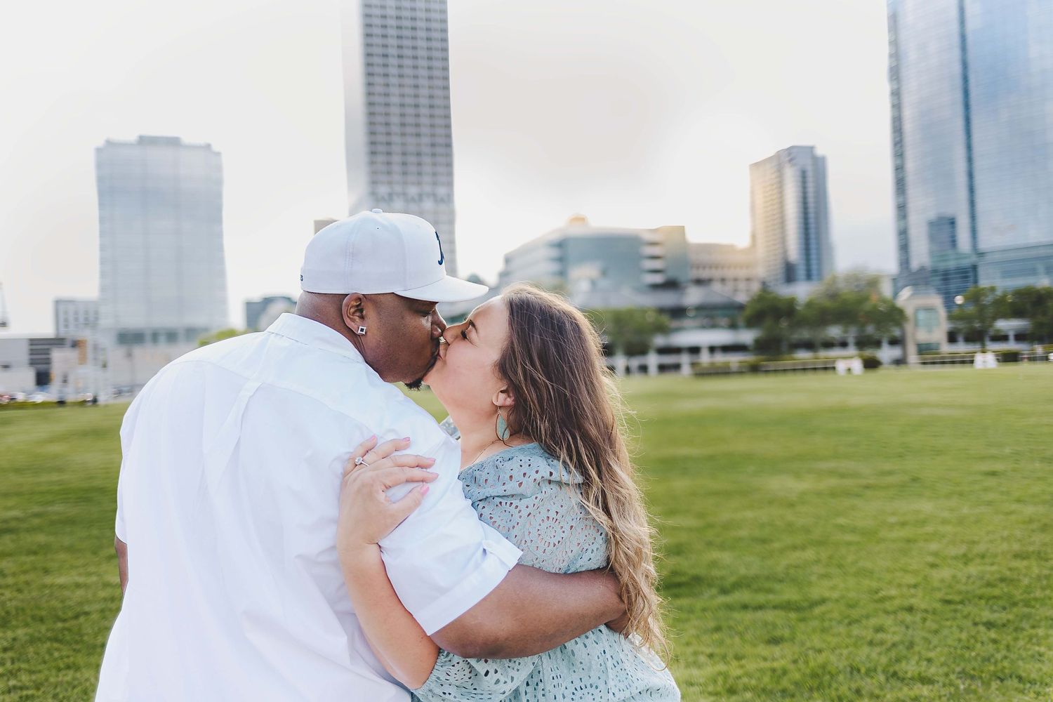 Engagement pictures Milwaukee, WI Historic third ward