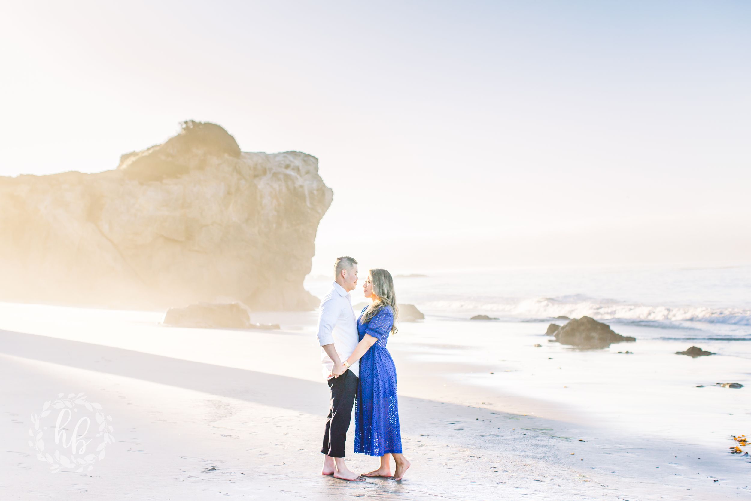 Malibu beach engagement photos
