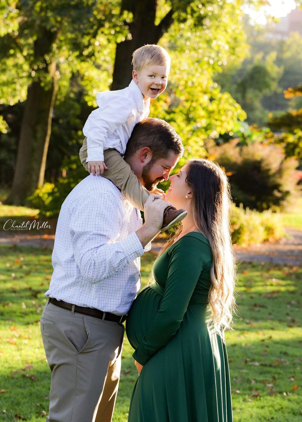Maternity Mom Dad and Toddler
