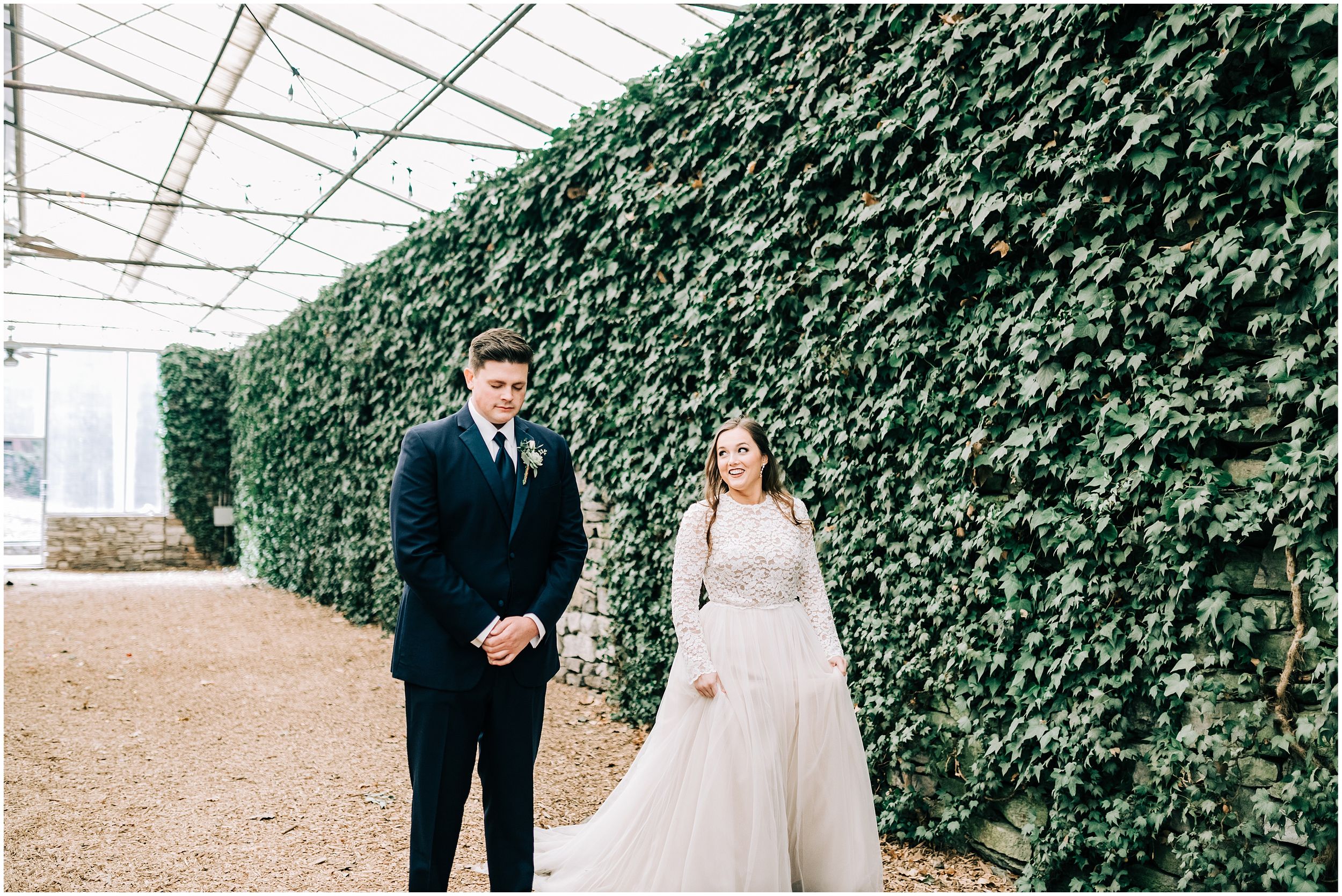 First look bride and groom