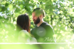 Naturally posed engagement photography at Liverpool Festival Gardens by Photography Liverpool